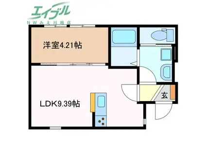 LEBOIS桑名 II(1LDK/1階)の間取り写真