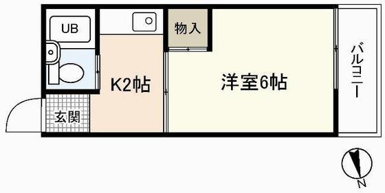 EFT-牛田新町(1K/1階)の間取り写真