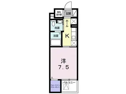 ソブレパサール(1K/3階)の間取り写真