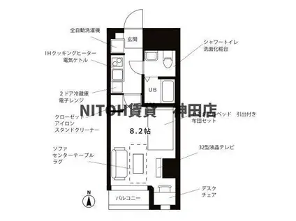 プチグランデ秋葉原(1K/9階)の間取り写真