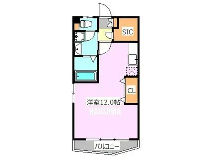 杉浦マンション(ワンルーム/3階)の間取り写真