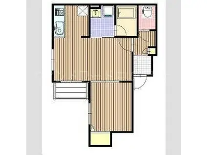 FERIO(1LDK/4階)の間取り写真