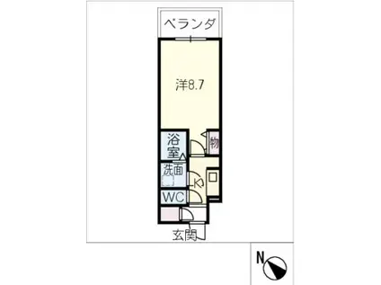ファステート葵桜通リブレ(1K/11階)の間取り写真