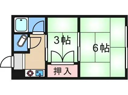 マンションイレブン(1K/1階)の間取り写真