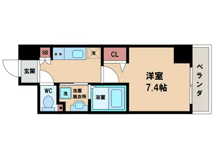 ビオス天王寺(1K/10階)の間取り写真