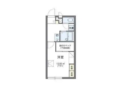 レオパレスパル3(1K/1階)の間取り写真