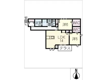ＪＲ東海道本線 清洲駅 徒歩4分 2階建 新築(2LDK/1階)の間取り写真