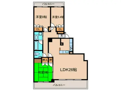 エルザ星ケ丘(3LDK/6階)の間取り写真