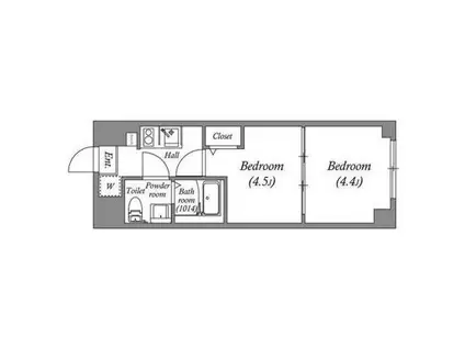 AZUL亀有(1K/7階)の間取り写真