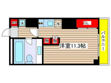 カーサ・ブランカ(ワンルーム/2階)の間取り写真