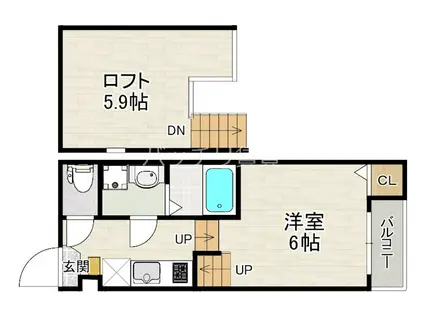 T-RESIDENCE V(1K/1階)の間取り写真