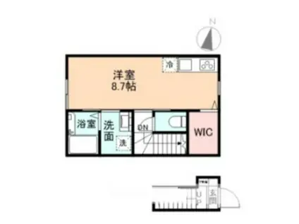 EDGEMOMENT長江(ワンルーム/2階)の間取り写真