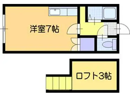 レスポアール文京台(1K/2階)の間取り写真