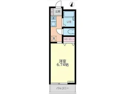 タプラすみよし台A(1K/2階)の間取り写真
