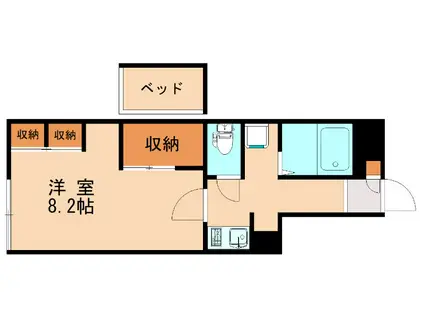 レオパレス立岩(1K/2階)の間取り写真