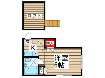 亥鼻ハイリビング壱番館(1K/2階)の間取り写真