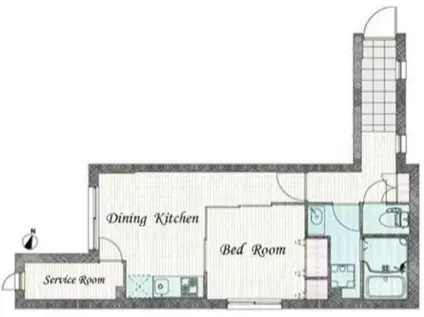 ブランシェ練馬II(1SDK/2階)の間取り写真