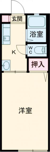 メゾンドマモール(1K/1階)の間取り写真