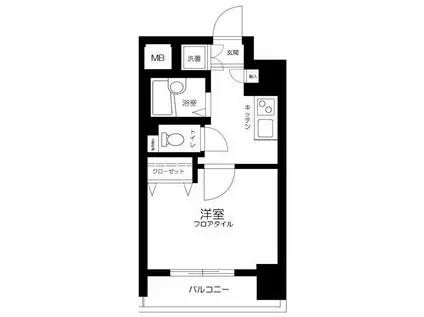 パークウェル湯島(1K/4階)の間取り写真