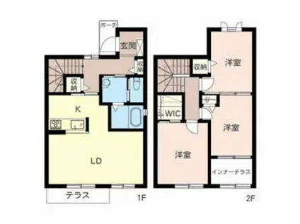 プレミア南条A(3LDK/1階)の間取り写真