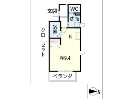 メゾン久栄2(ワンルーム/1階)の間取り写真