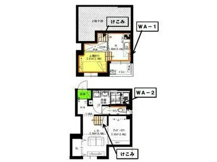 SQUARE大同(ワンルーム/1階)の間取り写真