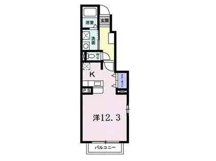 サニーハウス(1K/1階)の間取り写真