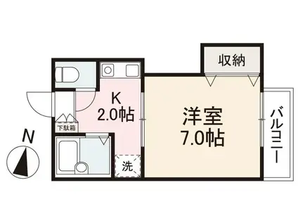 リバティハイツ(1K/1階)の間取り写真