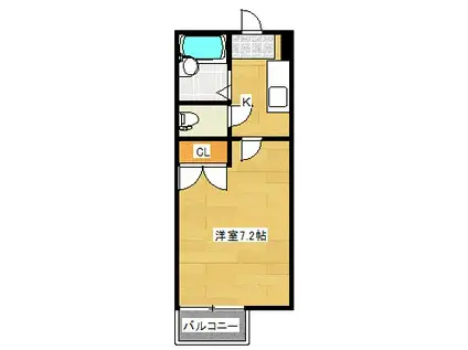 NO.27ジーサイドアネックス(1K/5階)の間取り写真