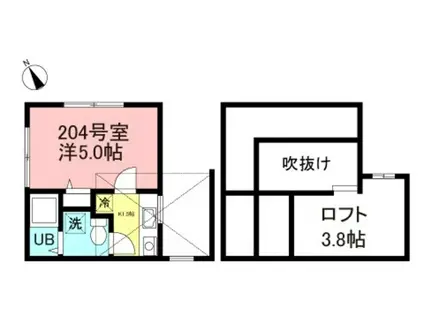 MAISON FIERE生田(1K/1階)の間取り写真