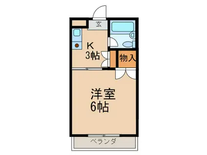 清住町ハシモトビル(1K/3階)の間取り写真