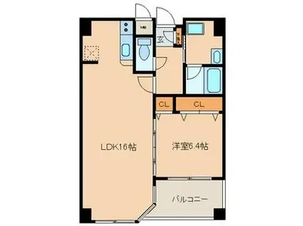 ESPOIRI(1LDK/2階)の間取り写真