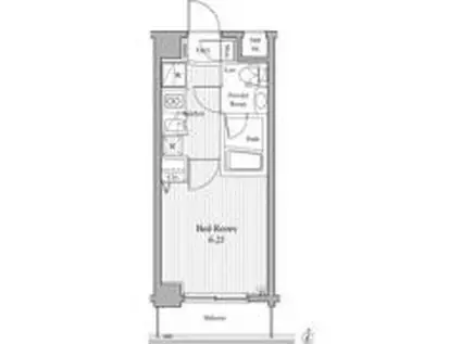 LASANTE品川シーサイドI(1K/3階)の間取り写真