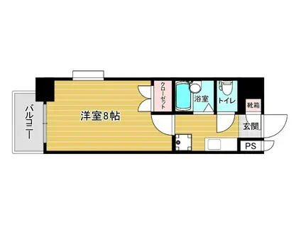 リファレンス住吉(1K/9階)の間取り写真