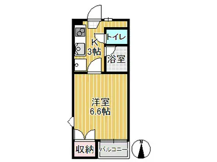 シャトレーN(1K/3階)の間取り写真