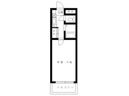 グリーンパレス新白河(1K/3階)の間取り写真