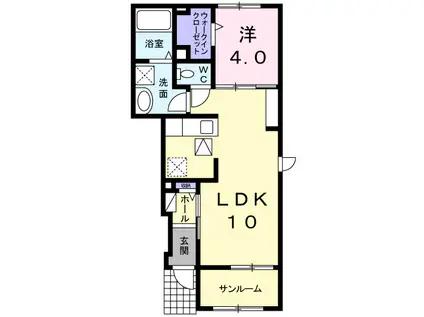 サンリット イーストM(1LDK/1階)の間取り写真