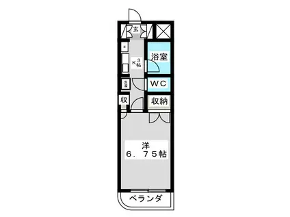 エトワール青森第1(1K/5階)の間取り写真