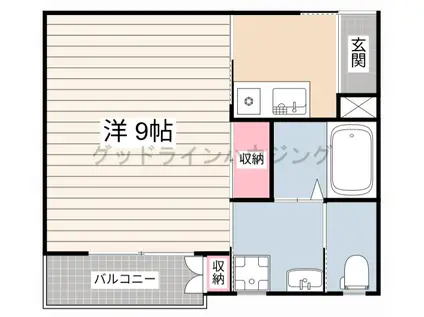 ハイツ・コンブリオ(1K/2階)の間取り写真