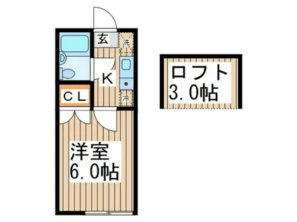 メルヘンハイム(1K/1階)の間取り写真