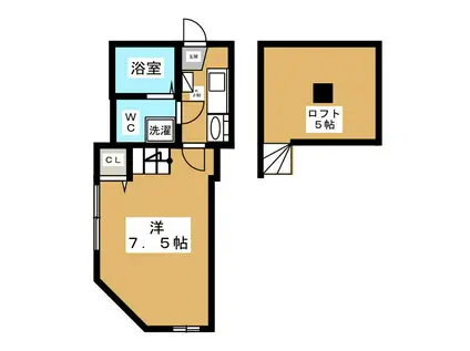 ラフィーネ町田(1K/1階)の間取り写真