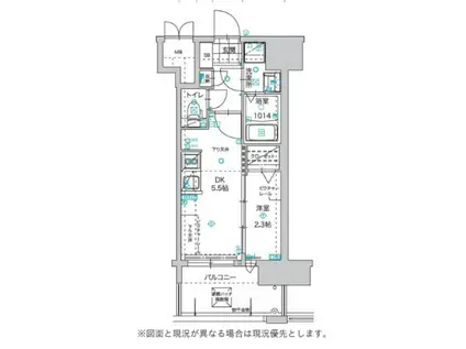 ALFACIO LIENSO(1DK/12階)の間取り写真
