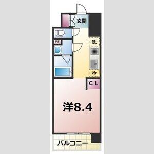 LA LUCE(ワンルーム/9階)の間取り写真