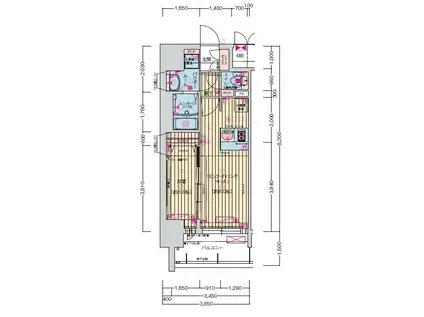 プレサンス名古屋駅ゲート(1LDK/10階)の間取り写真