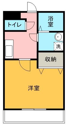 エアリアル坂之上(1K/2階)の間取り写真