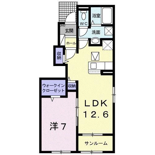 メゾン・エトワールVII(1LDK/1階)の間取り写真