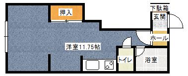 メゾンドホーク(1K/1階)の間取り写真