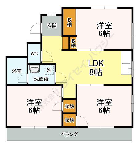 ガーデンハイム綱島(3LDK/3階)の間取り写真