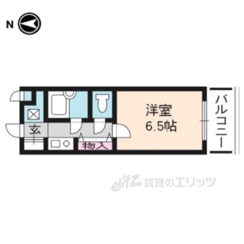 インペリアルジュン(1K/5階)の間取り写真