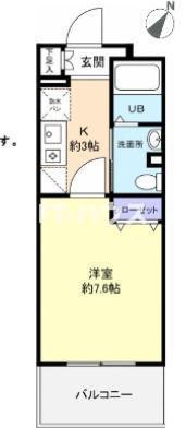 サニーコート万寿(1K/3階)の間取り写真
